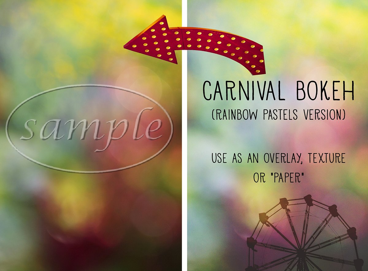 Image of Carnival Bokeh (Rainbow Pastels Version) Overlay