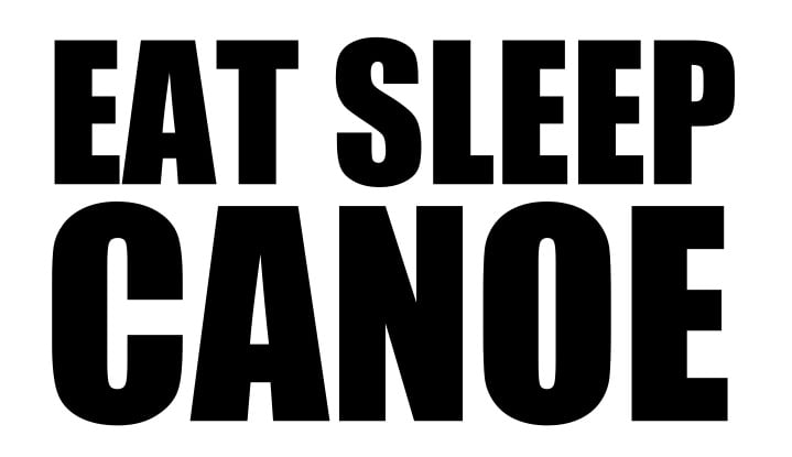 Image of EAT SLEEP CANOE STICKERS X3