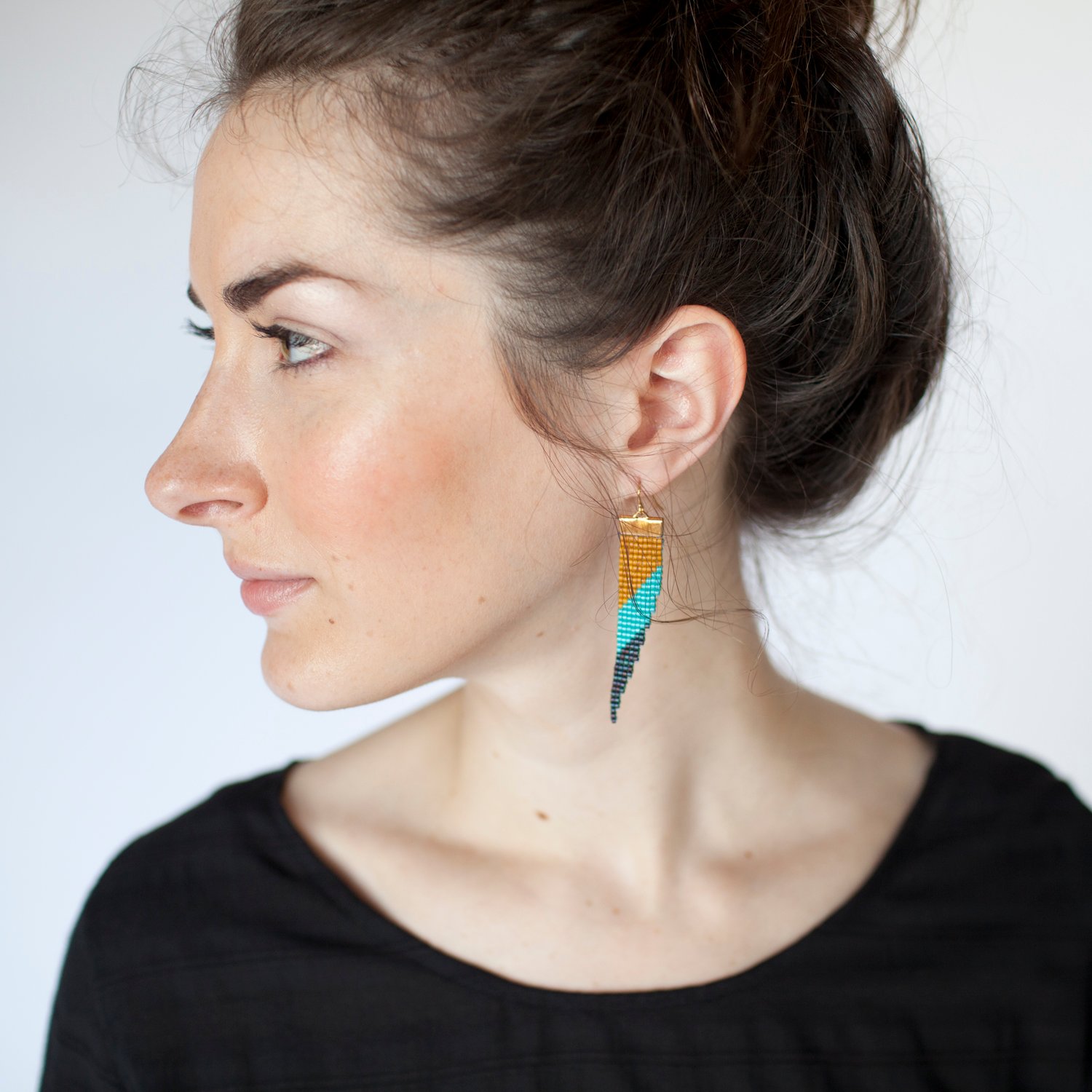 Image of Bamboo // Loom-beaded Earrings