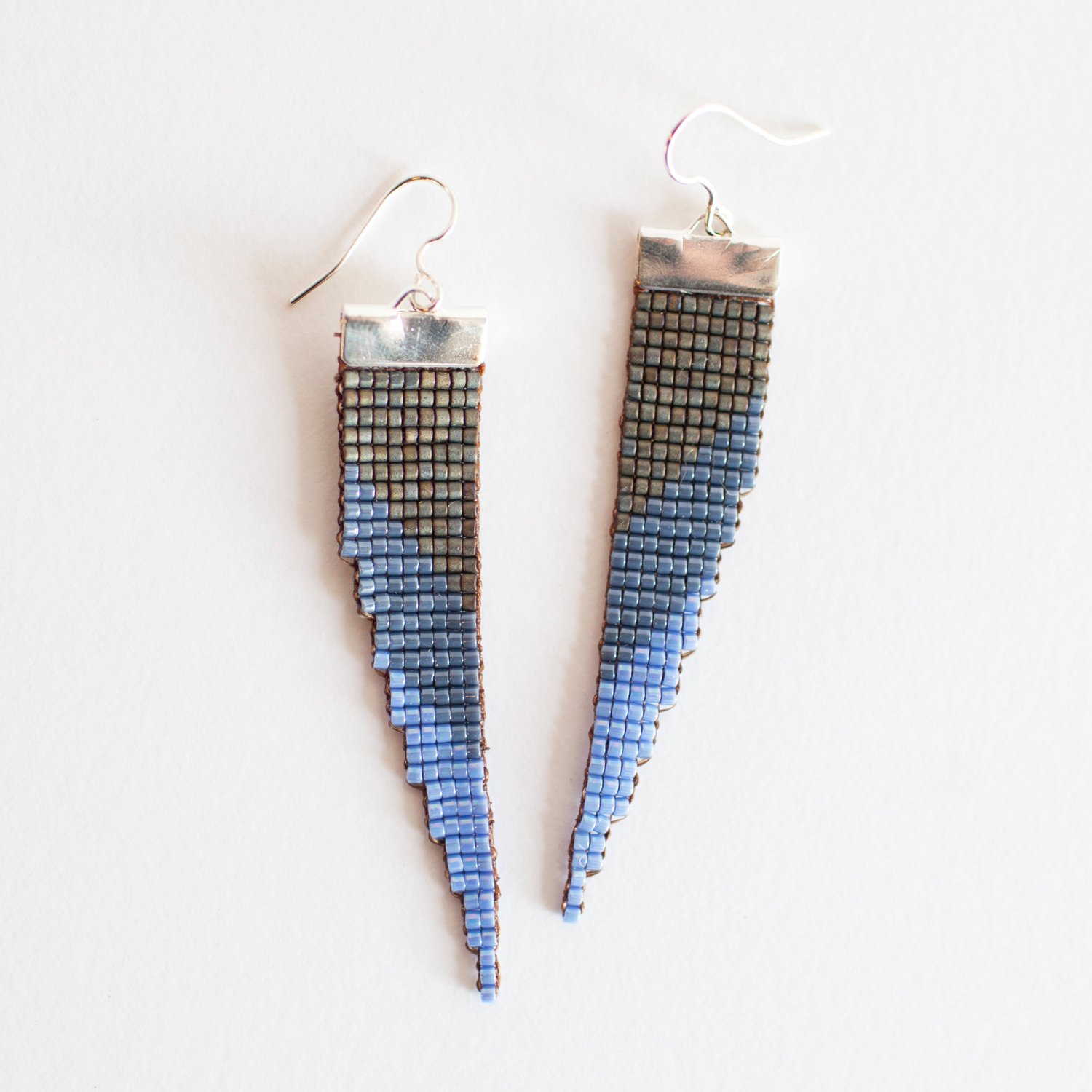 Image of The Blues // Loom-beaded Earrings