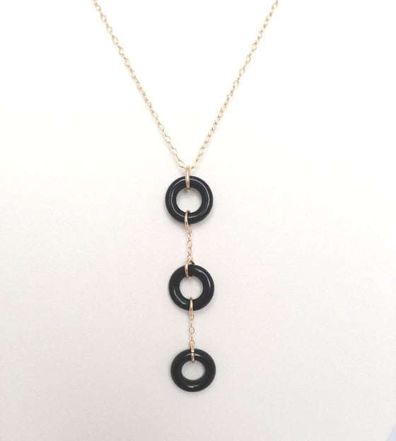 Image of Eternity Rocks Trio Necklace with Black Onyx