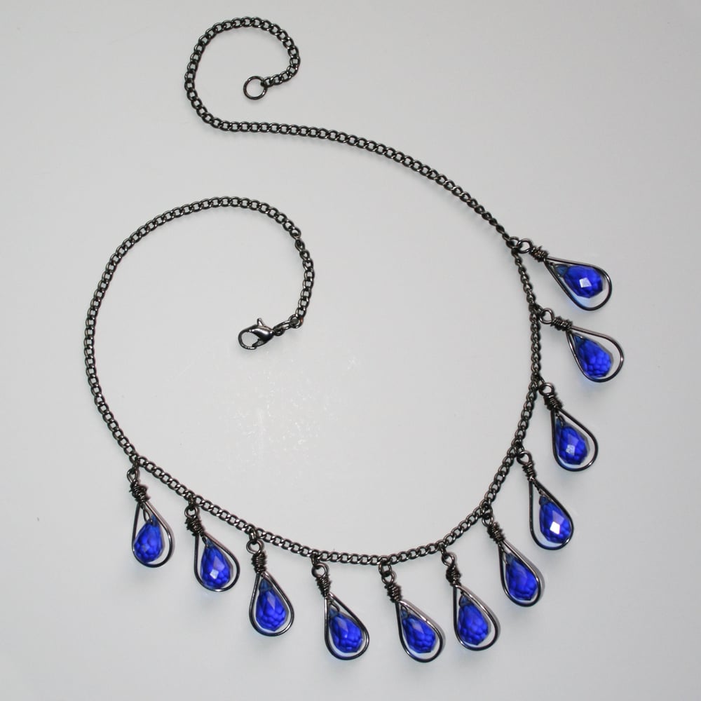 Image of Cobalt Tears-Necklace