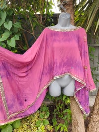 Image 1 of Poncho Woodstock Top -free size PINKs