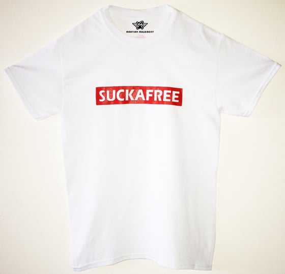Image of Red Stamped In Tee (White)