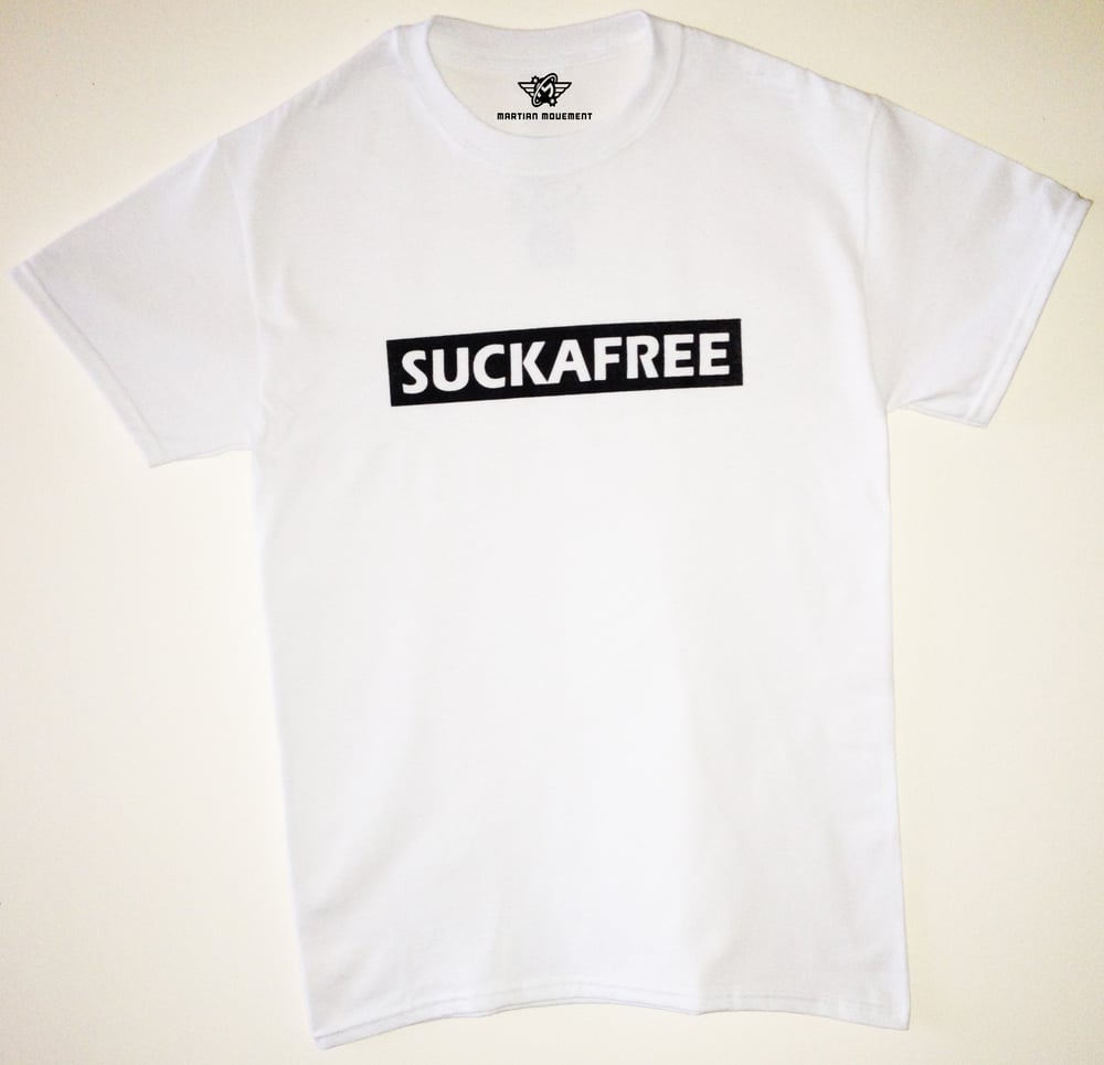 Image of Black Stamped In Tee (White)