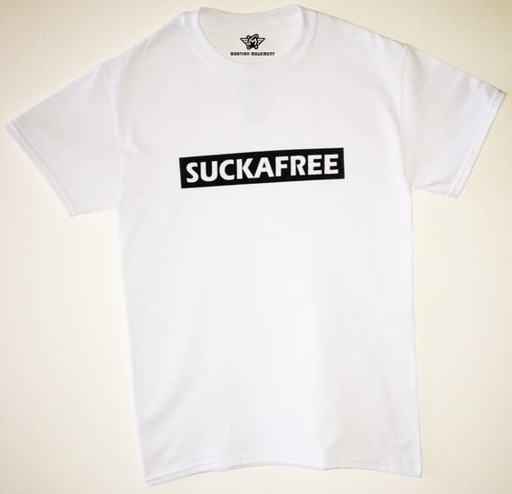 Image of Black Stamped In Tee (White)