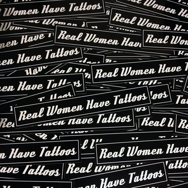 Image of Real Women Have Tattoos Sticker