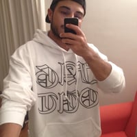 Image 2 of FAG OUT HOODIE (WHT/BLK)