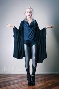 Image 2 of GRIMREAPER OVERSIZED UNISEX TOP/TUNIC in charcoal 