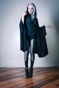 Image 3 of GRIMREAPER OVERSIZED UNISEX TOP/TUNIC in charcoal 