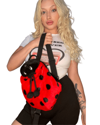 Image 1 of Ladybug Plushie Backpack