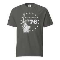 Image 6 of Live Free 76 Liberty Distressed Unisex garment-dyed heavyweight t-shirt