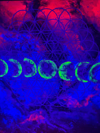 Image 4 of “Two Wolves” original 12inx36in painting