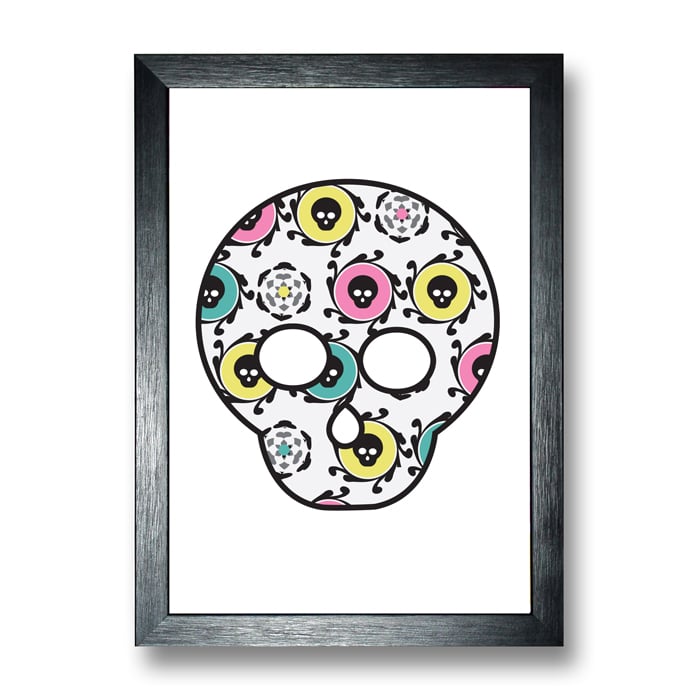 Image of Candy Skulls Pattern Skull Print