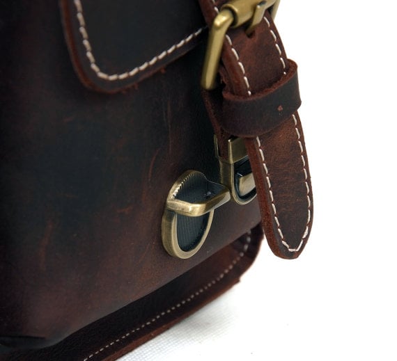 Genuine Leather DSLR Camera Bag Leather Briefcase Messenger Bag 6919 ...