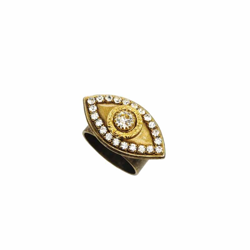 Image of Gold evil eye ring 