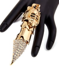 Image 1 of Pave Tip Full Finger Armor Ring