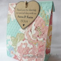 Image 2 of 100 Personalised Kraft Heart Gift Tags