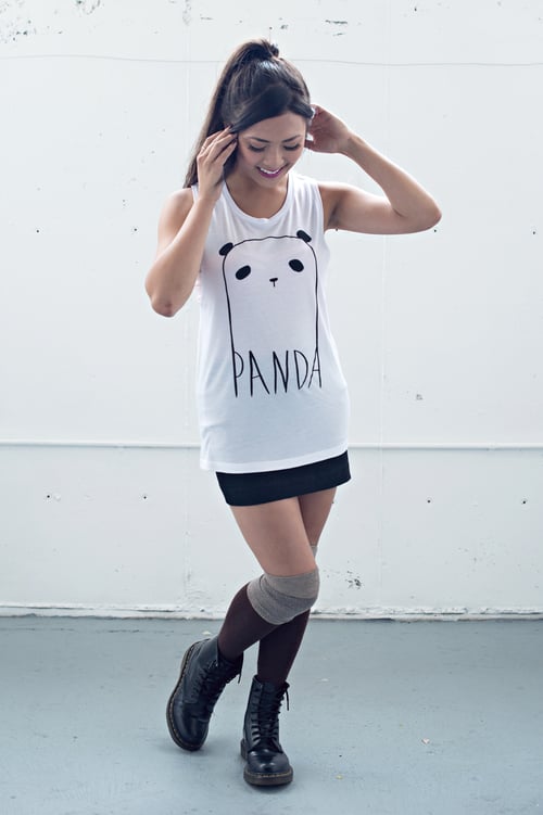 Image of "Ghost Panda" Muscle Tank