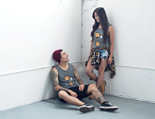 Image of "Marty the Giraffe" Tank (Arctic Grey)