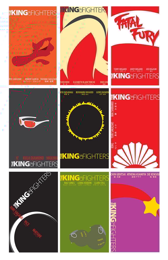 Image of KOF: Minimalist Posters Series One (11x17)