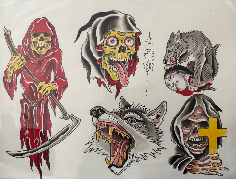 Image of Tim Lehi “Reapers & Wolves #127” Original Art