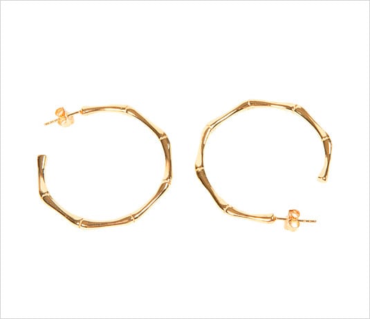Image of GOLD BAMBOO HOOPS