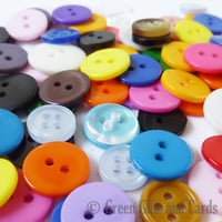 Image 2 of 400 Coloured Craft Buttons, 10mm-15mm