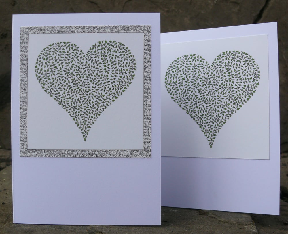 Image of Leaf Heart Greeting Cards