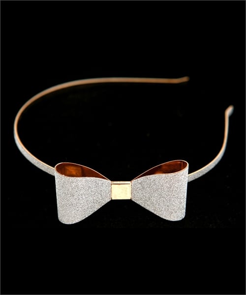 Image of BOW HEADBAND GOLD SILVER