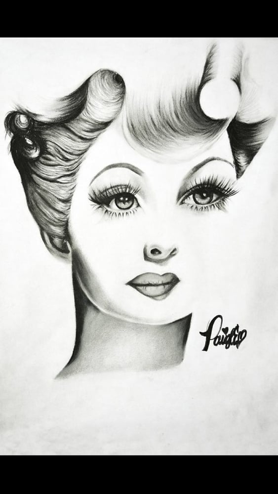 Image of Lucille ball portrait print