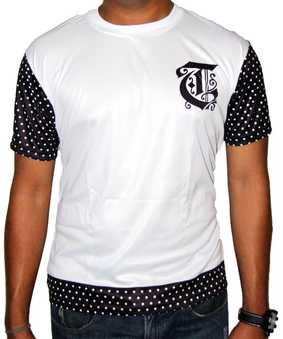 Image of TRIS White Polka Tee *LIMITED EDITION* 