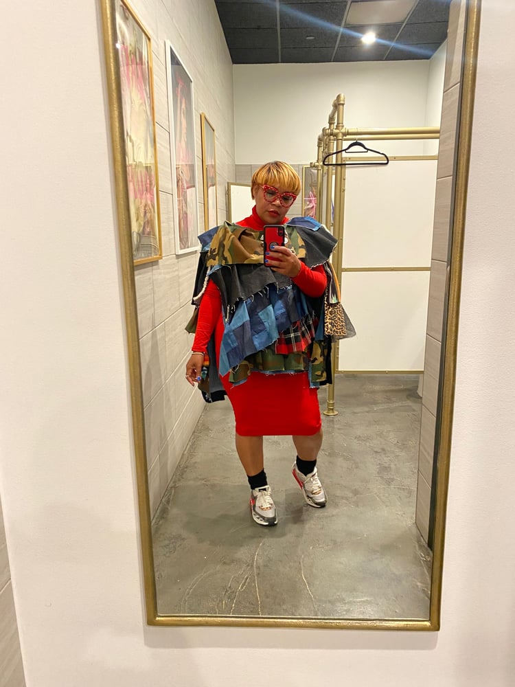 Image of Imperfect denim poncho