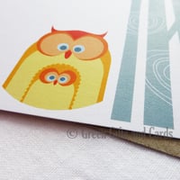 Image 1 of 10 'Owl' Note Cards, 100% Recycled Paper