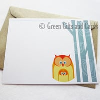 Image 2 of 10 'Owl' Note Cards, 100% Recycled Paper