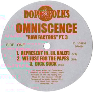 Image of OMNISCENCE "RAW FACTORS" PT.3