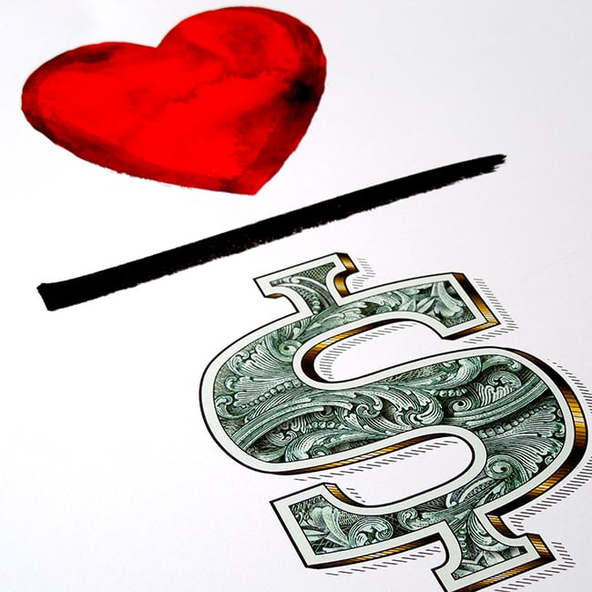 Image of The Love Over Money Art Print