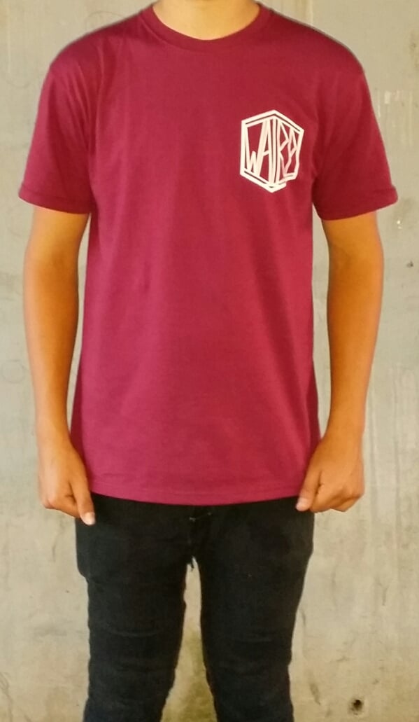 Image of Warp Clothing Burgundy Logo T-shirts 