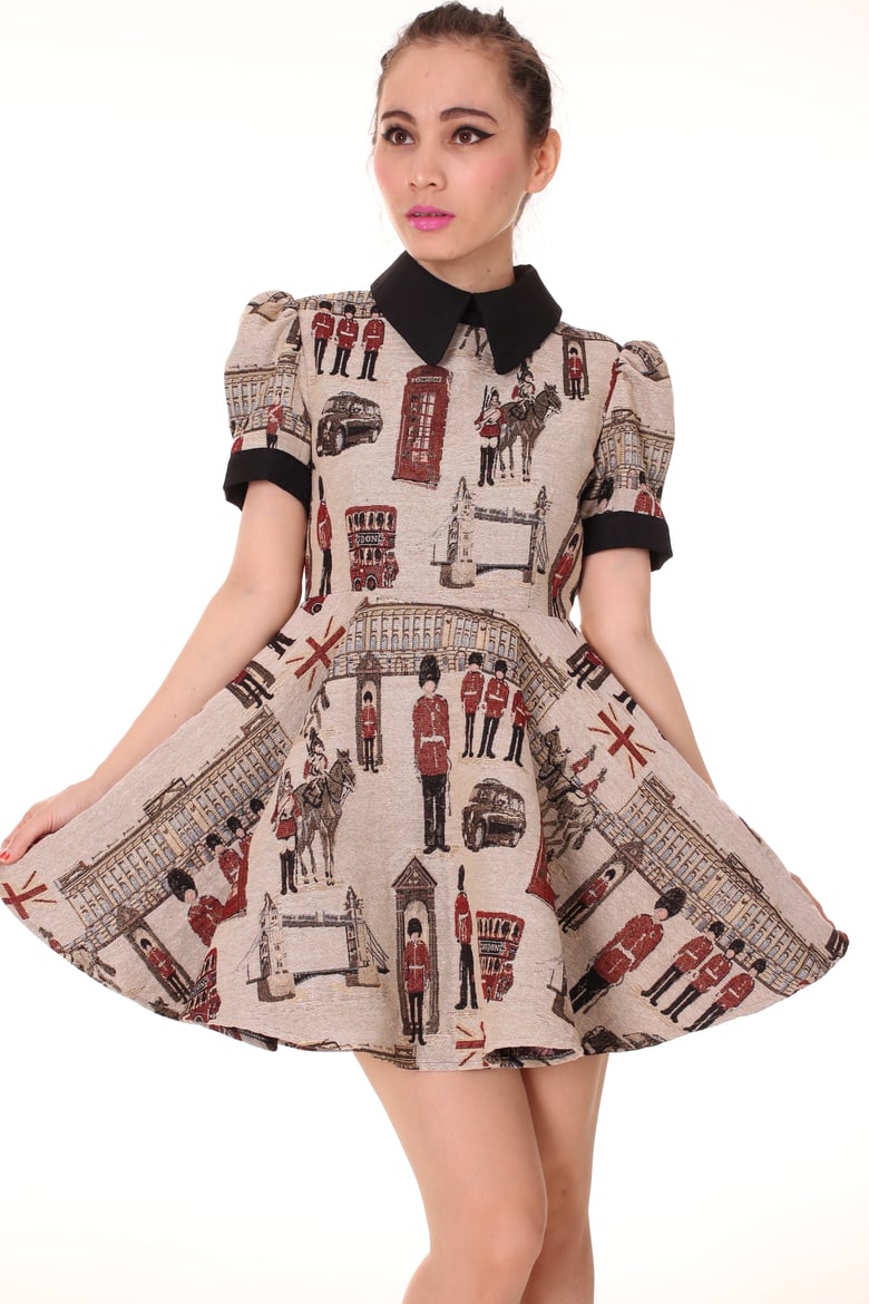 Image of Miss London Tapestry Dress