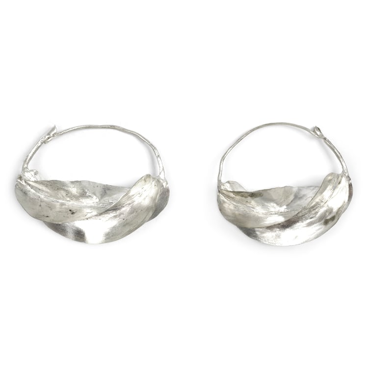 Image of African Silver Hoop Earring