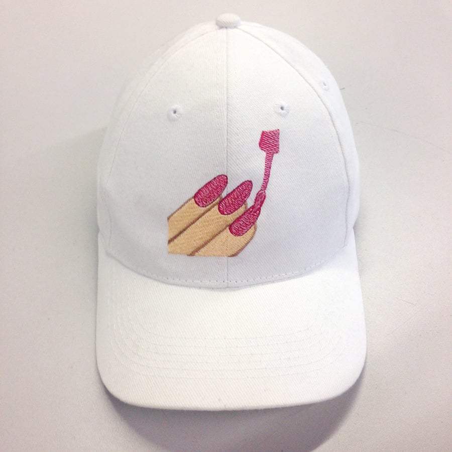 Image of 3 Finger Emoji Embroidered Baseball Cap
