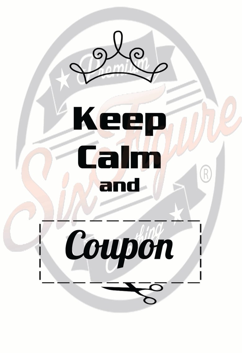 Image of Large Keep Calm and Coupon Indoor/Outdoor Sticker 