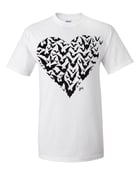 Image of Bat heart Women's White T Shirt
