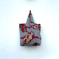Image 1 of Red White Blue Ankara Tote Bag