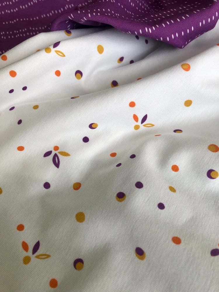 Image of Poesie Printanière - Tissu en coton biologique certifié