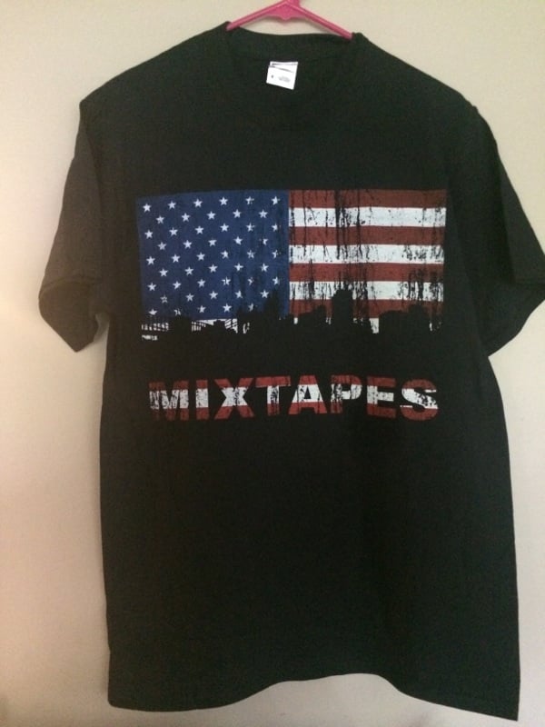 Image of American flag tee