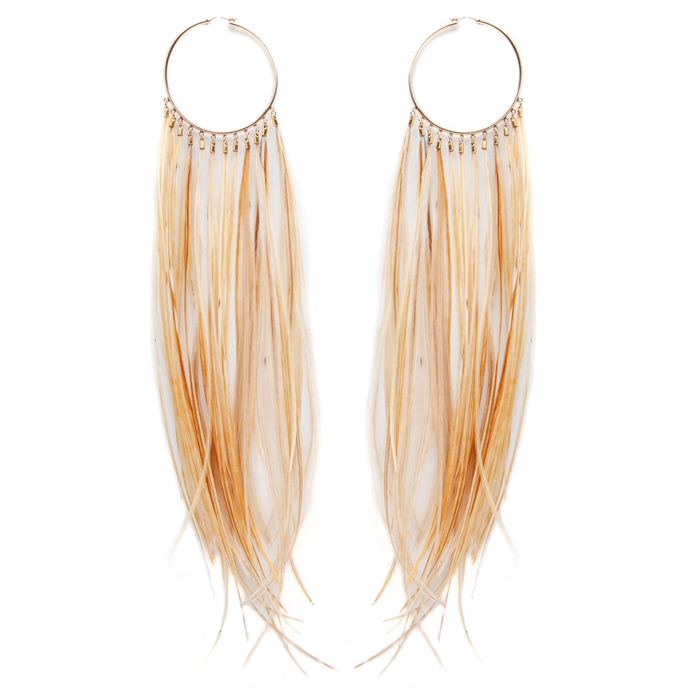 Image of Rooster Feather Hoops