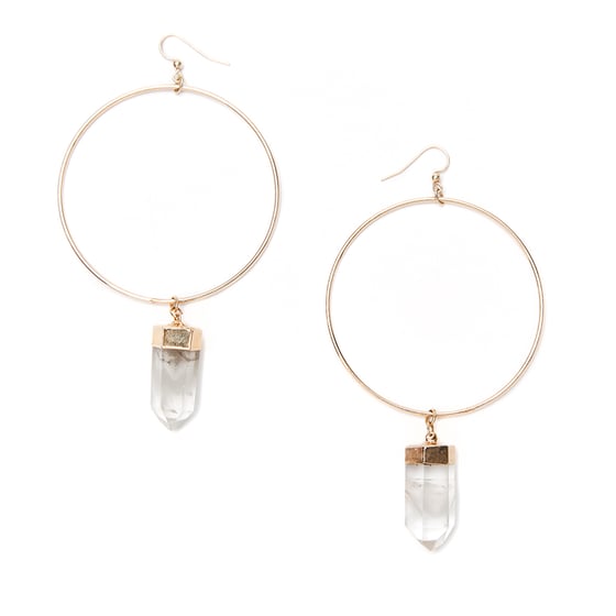 Image of Lemurian Quartz Hoops