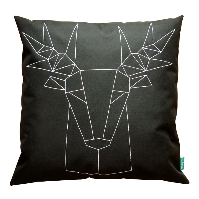 Image of GEOMETRIC DEER - home decor couch pillow - waterproof, easy to clean