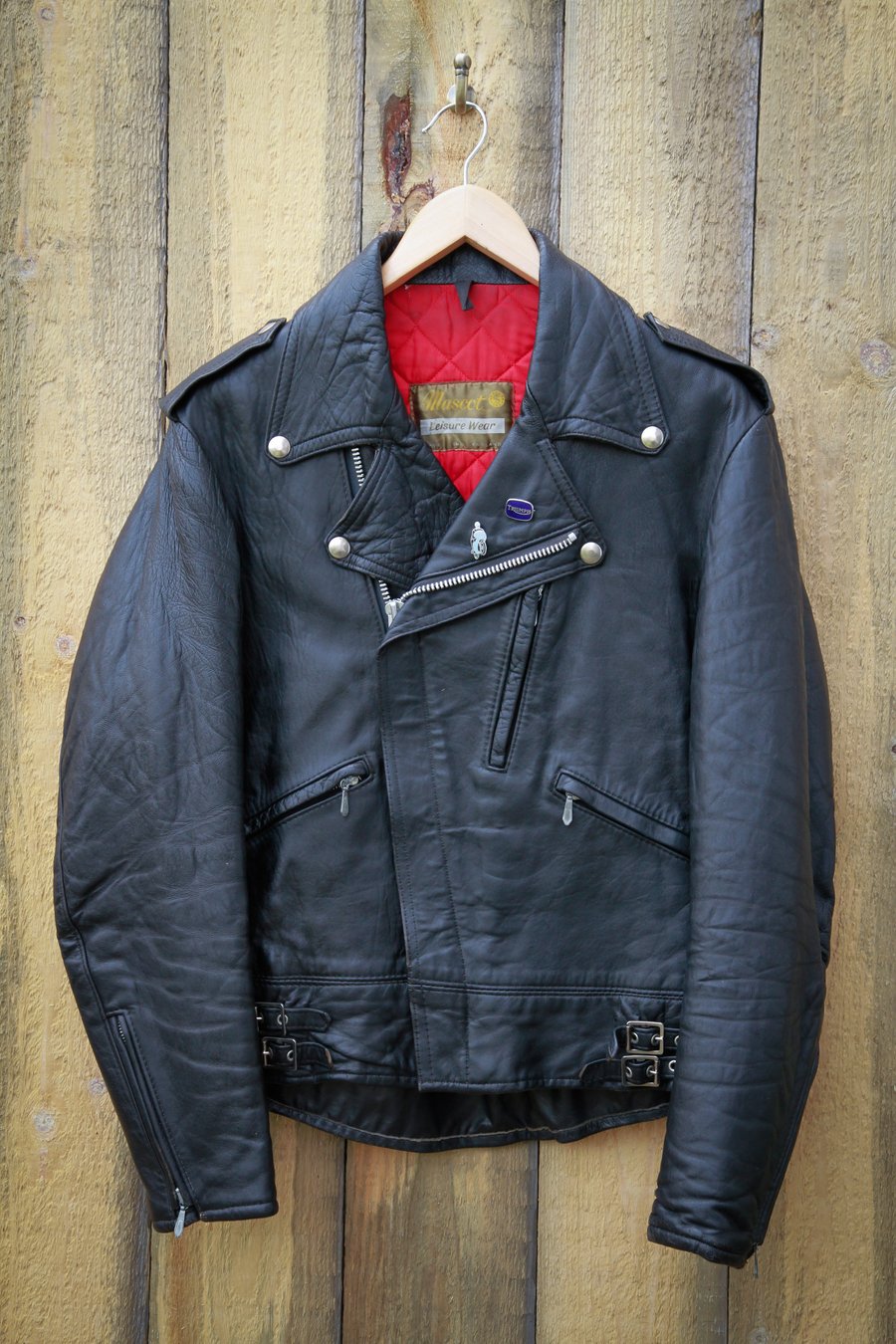 Image of Vintage Mascot Leathers Motorcycle Jacket Size 40 
